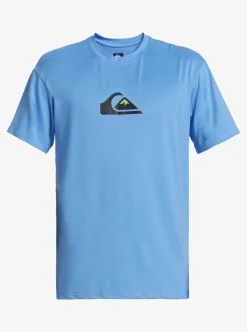 Fashion Quiksilver Solid Streak Short Sleeve Upf 50 Surf Tee Azure Blue