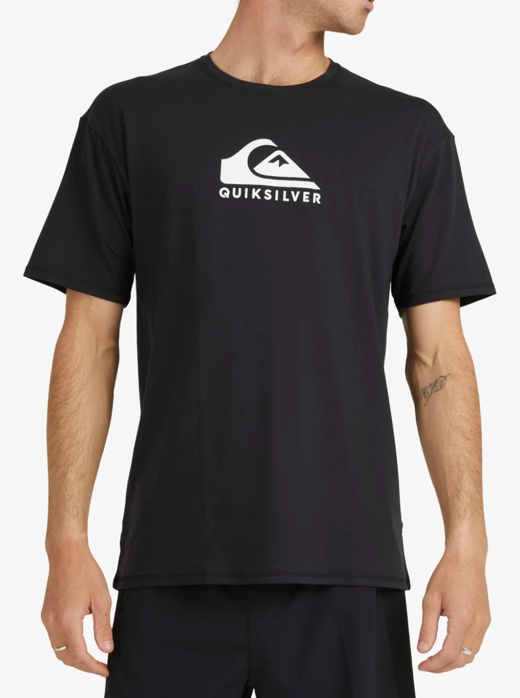 Flash Sale Quiksilver Solid Streak Short Sleeve Upf 50 Surf T-Shirt Black