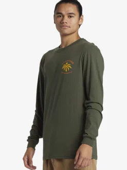 New Quiksilver Solo Arbol Long Sleeve T-Shirt Climbing Ivy