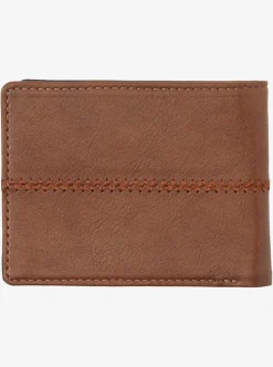 Cheap Quiksilver Stitchy Tri-Fold Wallet Chocolate Brown