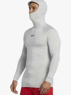 Outlet Quiksilver Storm Tripper Hooded Long Sleeve Surf Top Gray Violet