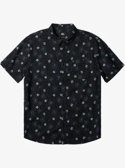 Shop Quiksilver Summer Petals Short Sleeve Shirt Black