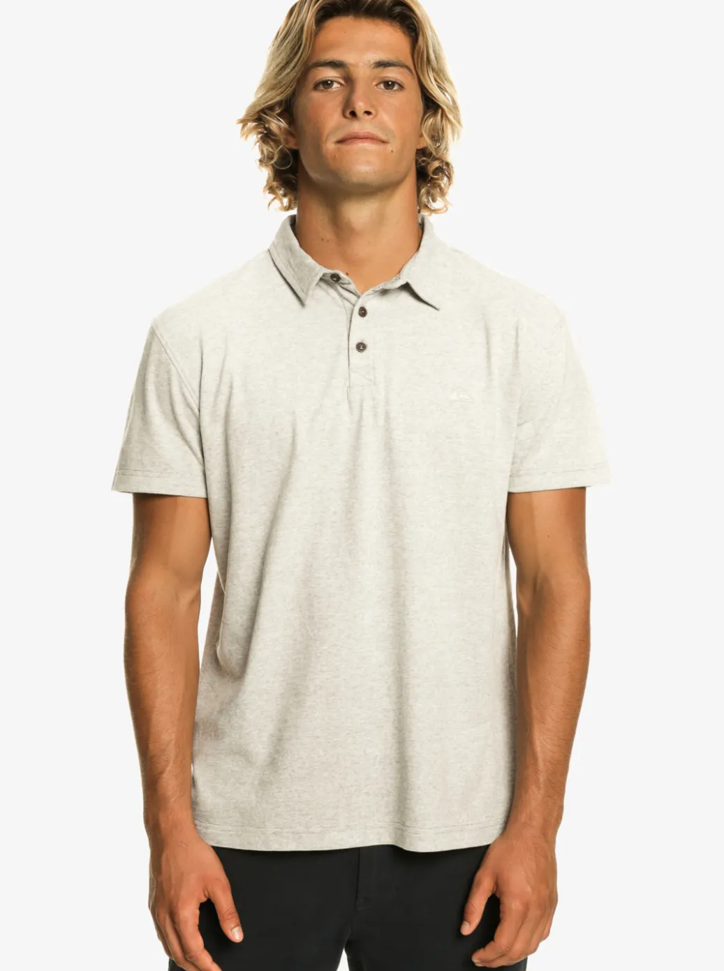 Flash Sale Quiksilver Sunset Cruise Short Sleeve Polo Shirt Light Grey Heather