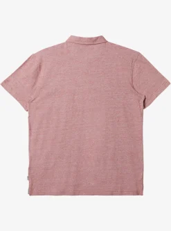 Shop Quiksilver Sunset Cruise Short Sleeve Polo Shirt Red Ochre