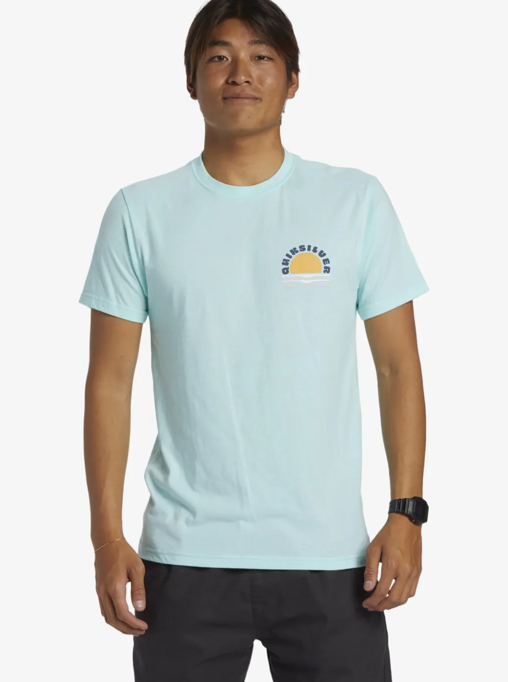 Best Sale Quiksilver Sunset Dreams T-Shirt Beach Glass Heather
