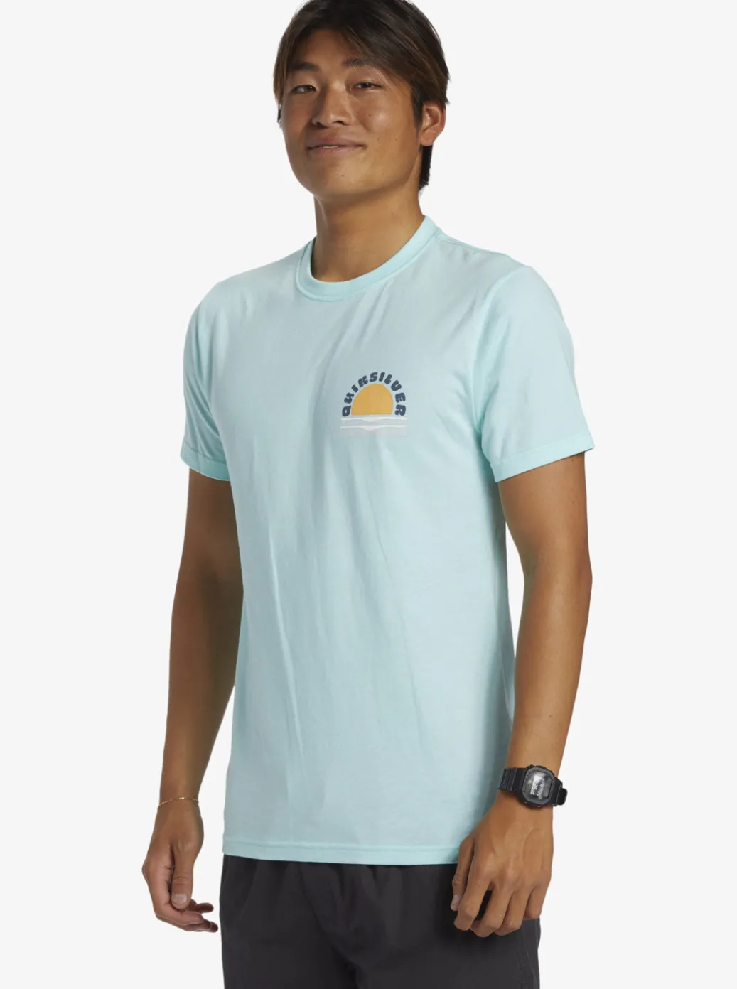 Best Sale Quiksilver Sunset Dreams T-Shirt Beach Glass Heather