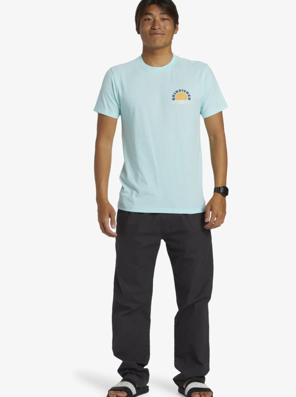 Best Sale Quiksilver Sunset Dreams T-Shirt Beach Glass Heather