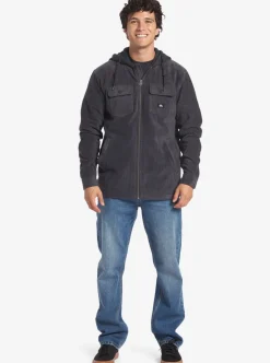 Shop Quiksilver Super Swell Zip-Up Hoodie Black Super Swell