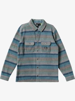 Discount Quiksilver Surf Days Long Sleeve Fleece Shirt Reef Waters Surf Days