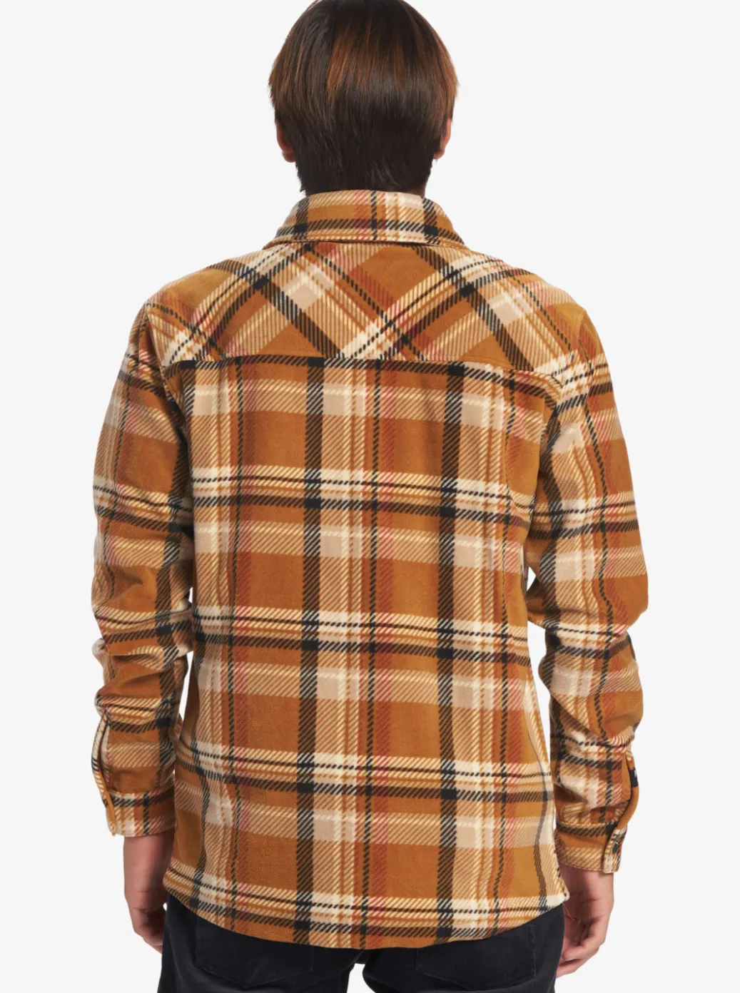 Best Sale Quiksilver Surf Days Long Sleeve Fleece Shirt Bone Brown Surf Days