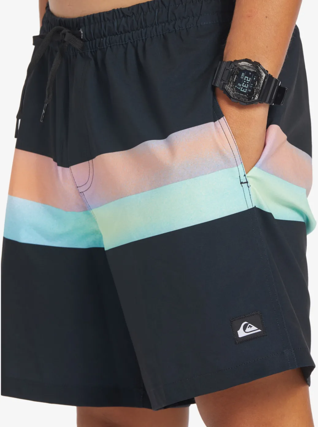 Discount Quiksilver Surfsilk Air-Brush 17" Volleys For Men Black