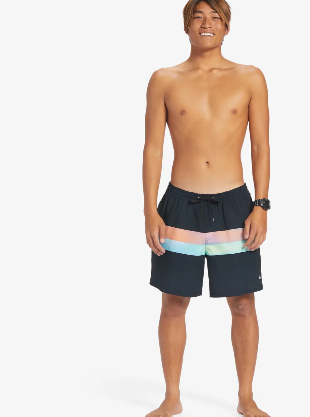 Discount Quiksilver Surfsilk Air-Brush 17" Volleys For Men Black