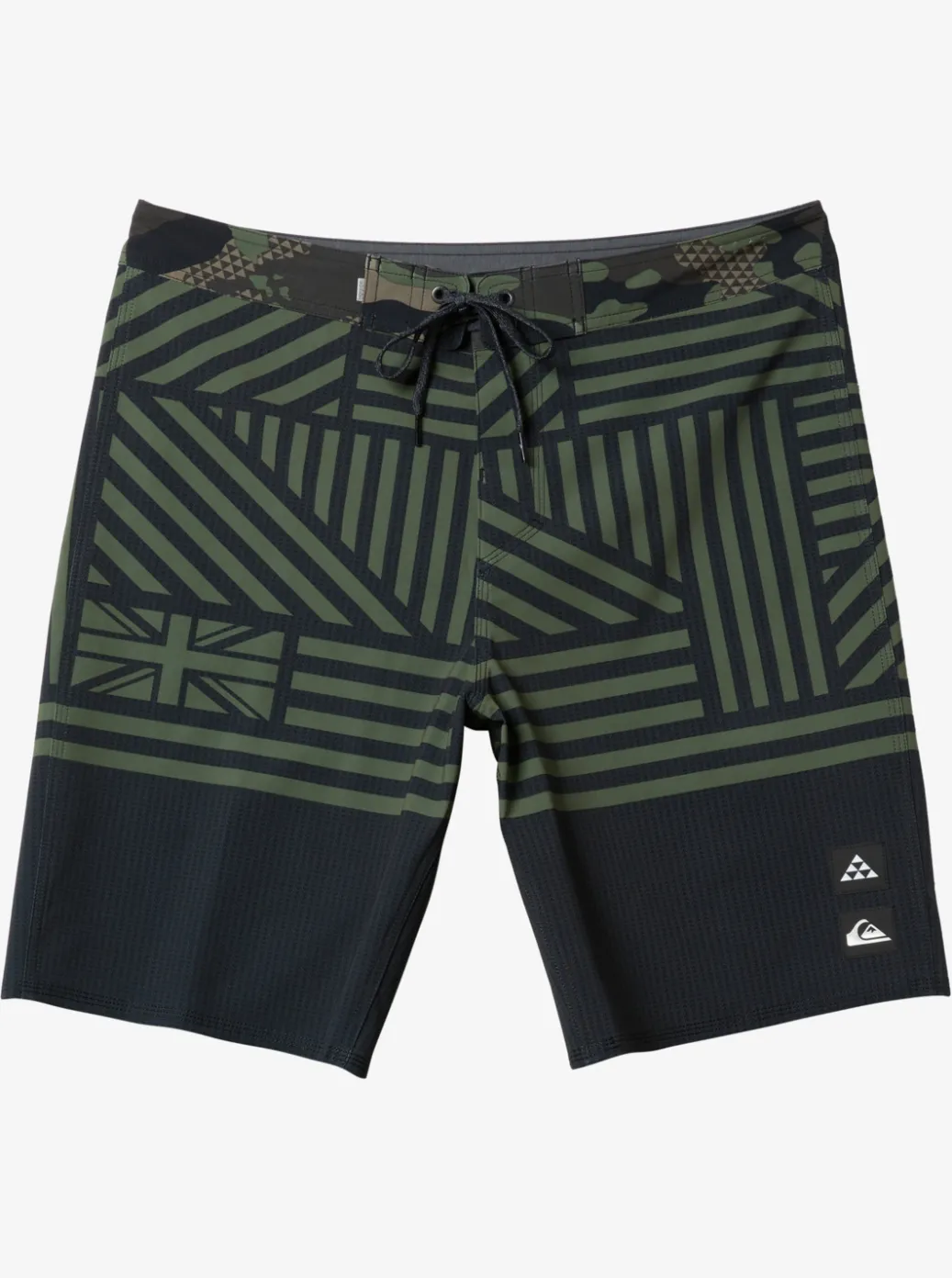 Best Sale Quiksilver Surfsilk Hawaii Flag 20 20" Boardshorts Black