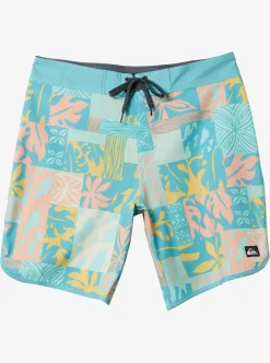 Hot Quiksilver Surfsilk Hawaii Scallop 19 19" Boardshorts Reef Waters