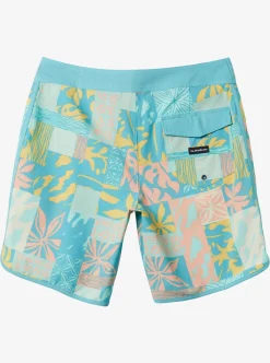 Hot Quiksilver Surfsilk Hawaii Scallop 19 19" Boardshorts Reef Waters