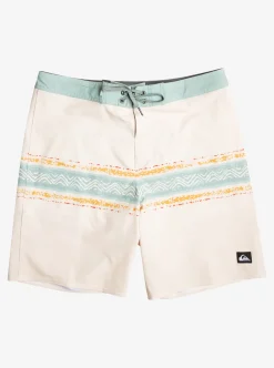 Sale Quiksilver Surfsilk Mesa Stripe 19" Boardshorts Birch