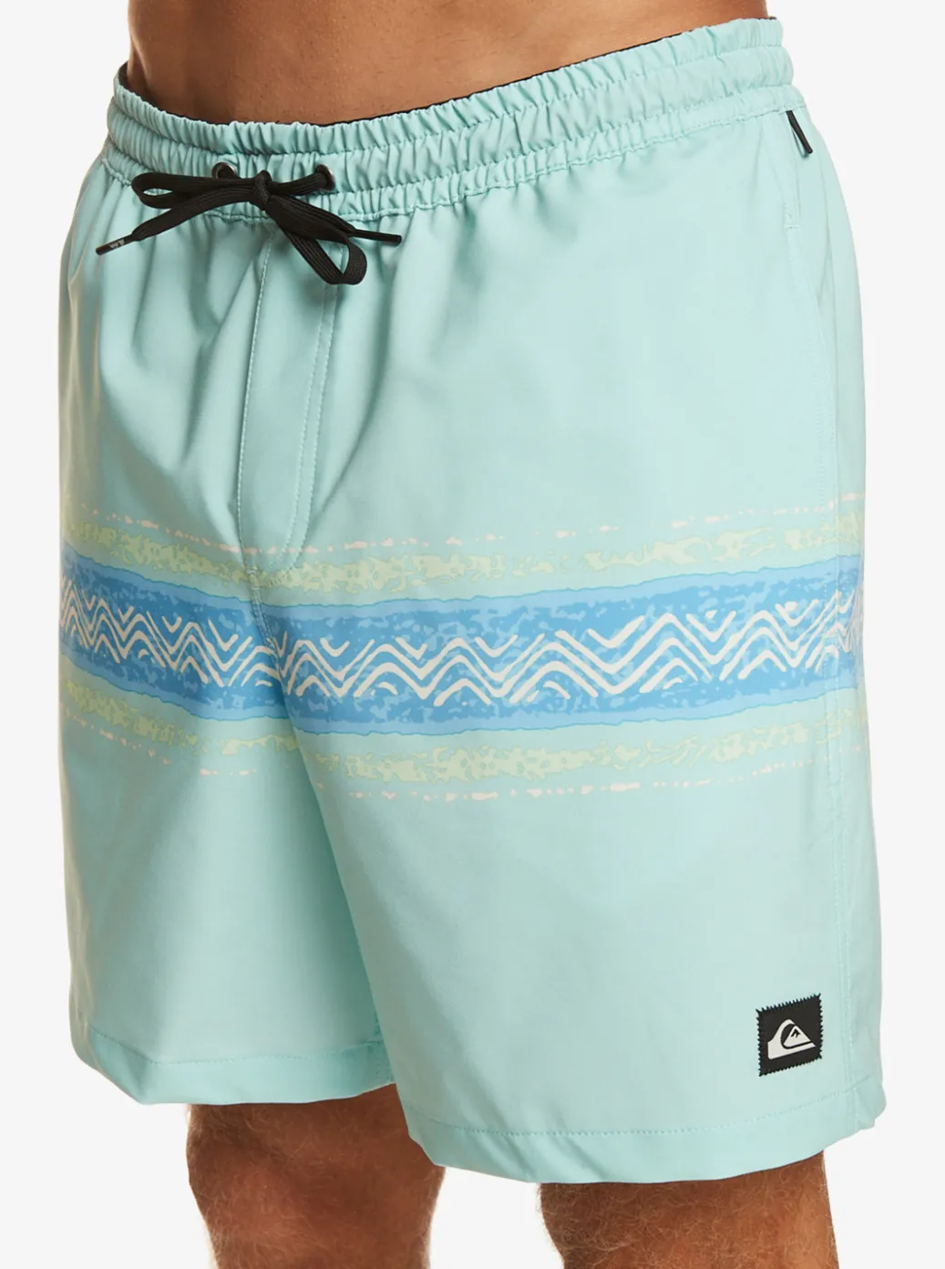 Sale Quiksilver Surfsilk Mesa Stripe 17" Volleys Pastel Turquoise