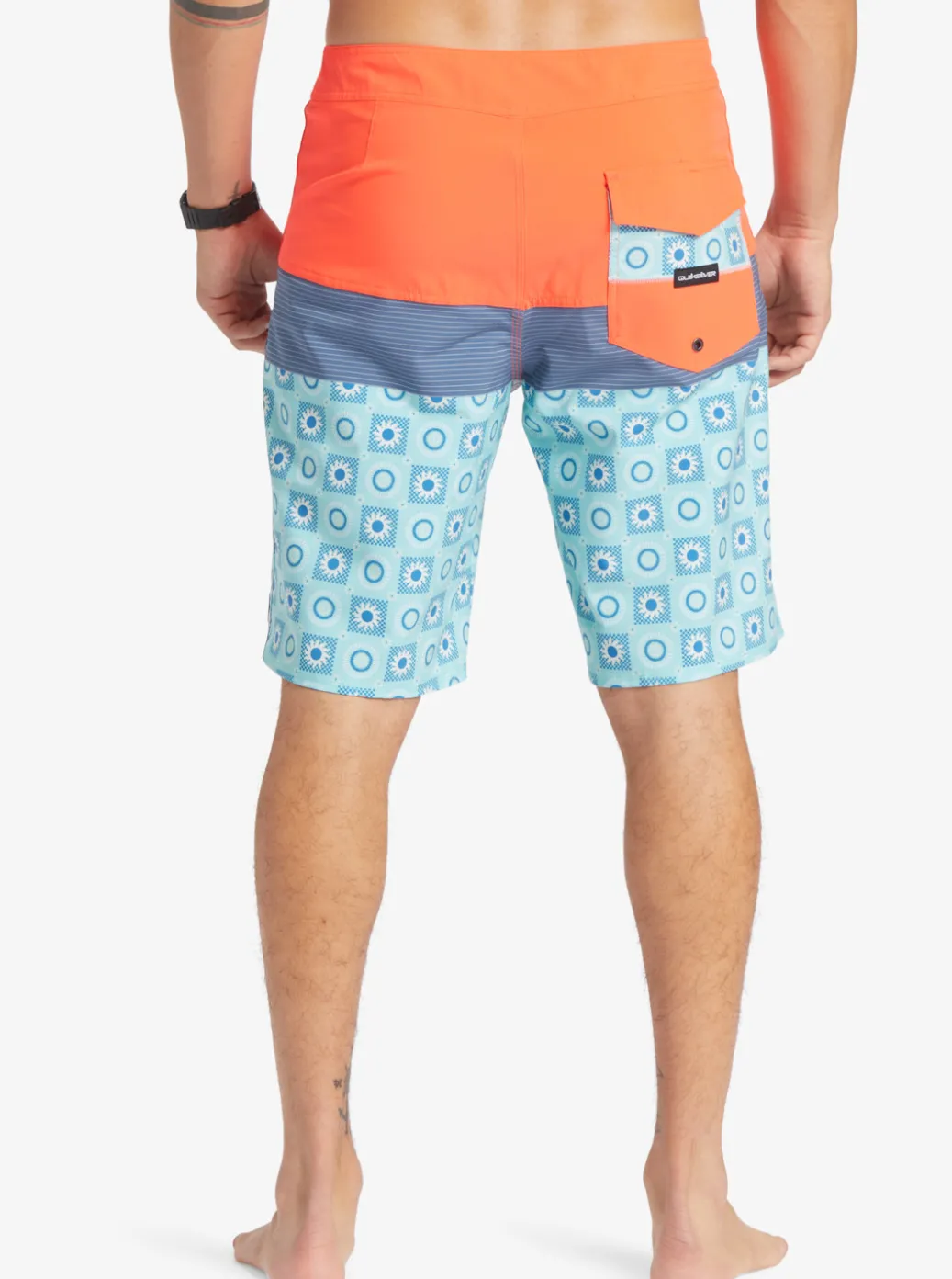Sale Quiksilver Surfsilk Panel 20" Boardshorts Fiery Coral