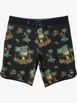 Best Sale Quiksilver Surfsilk Scallop 19" Boardshorts Black Palm Spritz