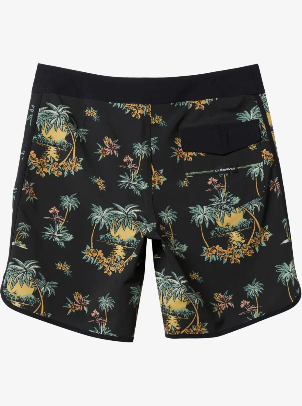 Best Sale Quiksilver Surfsilk Scallop 19" Boardshorts Black Palm Spritz