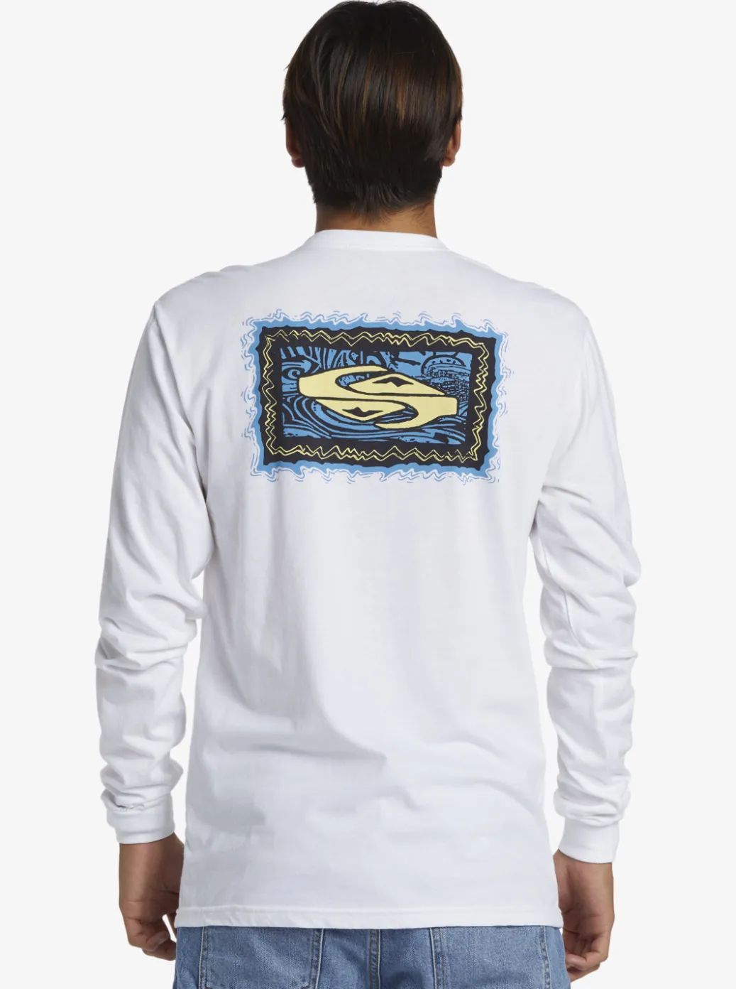 Cheap Quiksilver Taking Roots Long Sleeve T-Shirt White