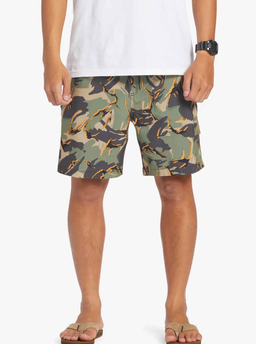 Best Sale Quiksilver Taxer Cargo 18" Amphibian Boardshorts Camo - Plage