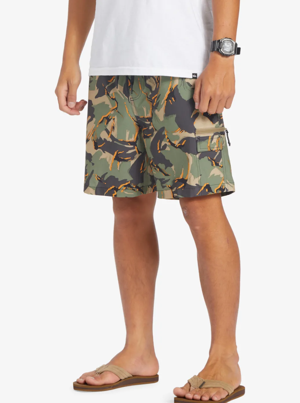 Best Sale Quiksilver Taxer Cargo 18" Amphibian Boardshorts Camo - Plage