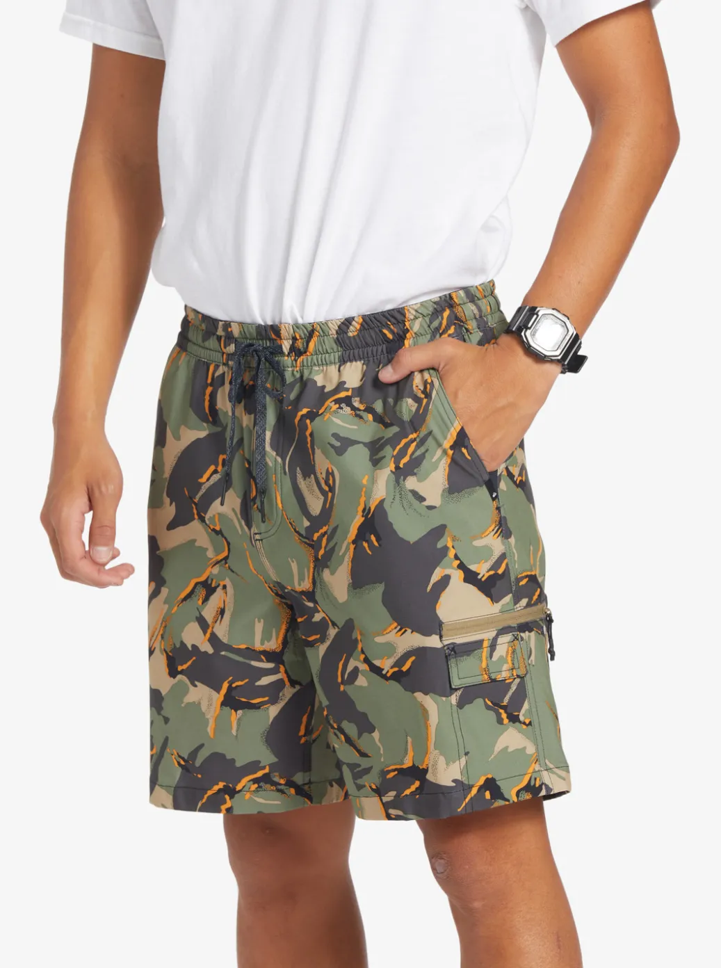 Best Sale Quiksilver Taxer Cargo 18" Amphibian Boardshorts Camo - Plage