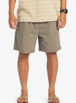 Cheap Quiksilver Taxer Elastic Waist Shorts Chocolate Chip