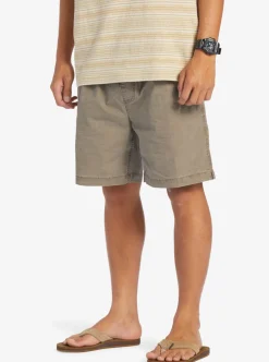 Cheap Quiksilver Taxer Elastic Waist Shorts Chocolate Chip