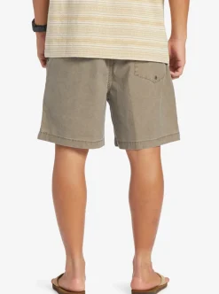 Cheap Quiksilver Taxer Elastic Waist Shorts Chocolate Chip