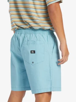Fashion Quiksilver Taxer Elastic Waist Shorts Cameo Blue
