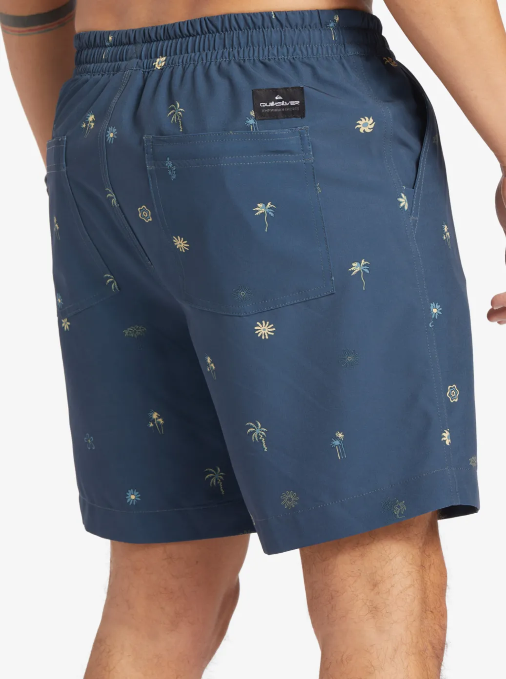 Best Sale Quiksilver Taxer Print 18" Amphibian Boardshorts Bering Sea
