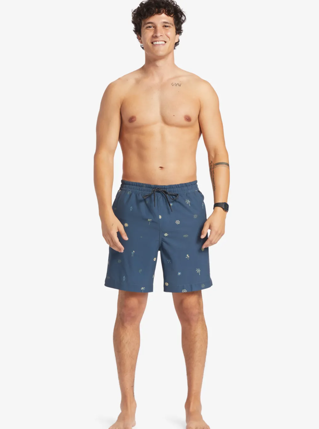 Best Sale Quiksilver Taxer Print 18" Amphibian Boardshorts Bering Sea
