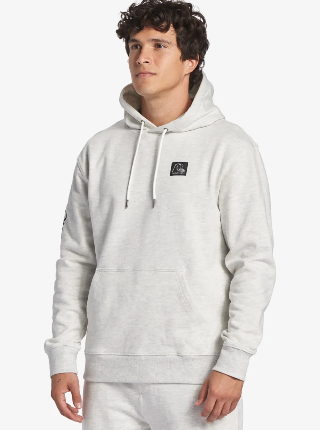 Sale Quiksilver The Original Hoodie White Marble Heather