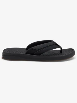 Discount Quiksilver Travel Oasis Sandals Black/Black/Brown