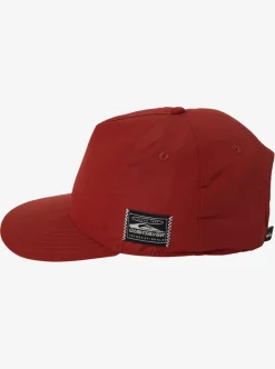 Hot Quiksilver Tride Snapback Hat Red Ochre