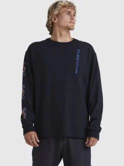 Sale Quiksilver Trident Long Sleeve T-Shirt Black