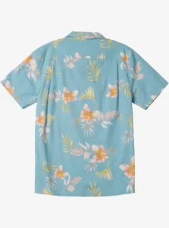 Cheap Quiksilver Tropical Floral Short Sleeve Woven Shirt Reef Waters Tropical Floral Ss
