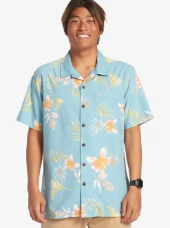 Cheap Quiksilver Tropical Floral Short Sleeve Woven Shirt Reef Waters Tropical Floral Ss