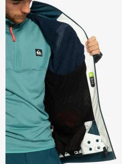 New Quiksilver Ultralight 20K Technical Snow Jacket Nimbus Cloud