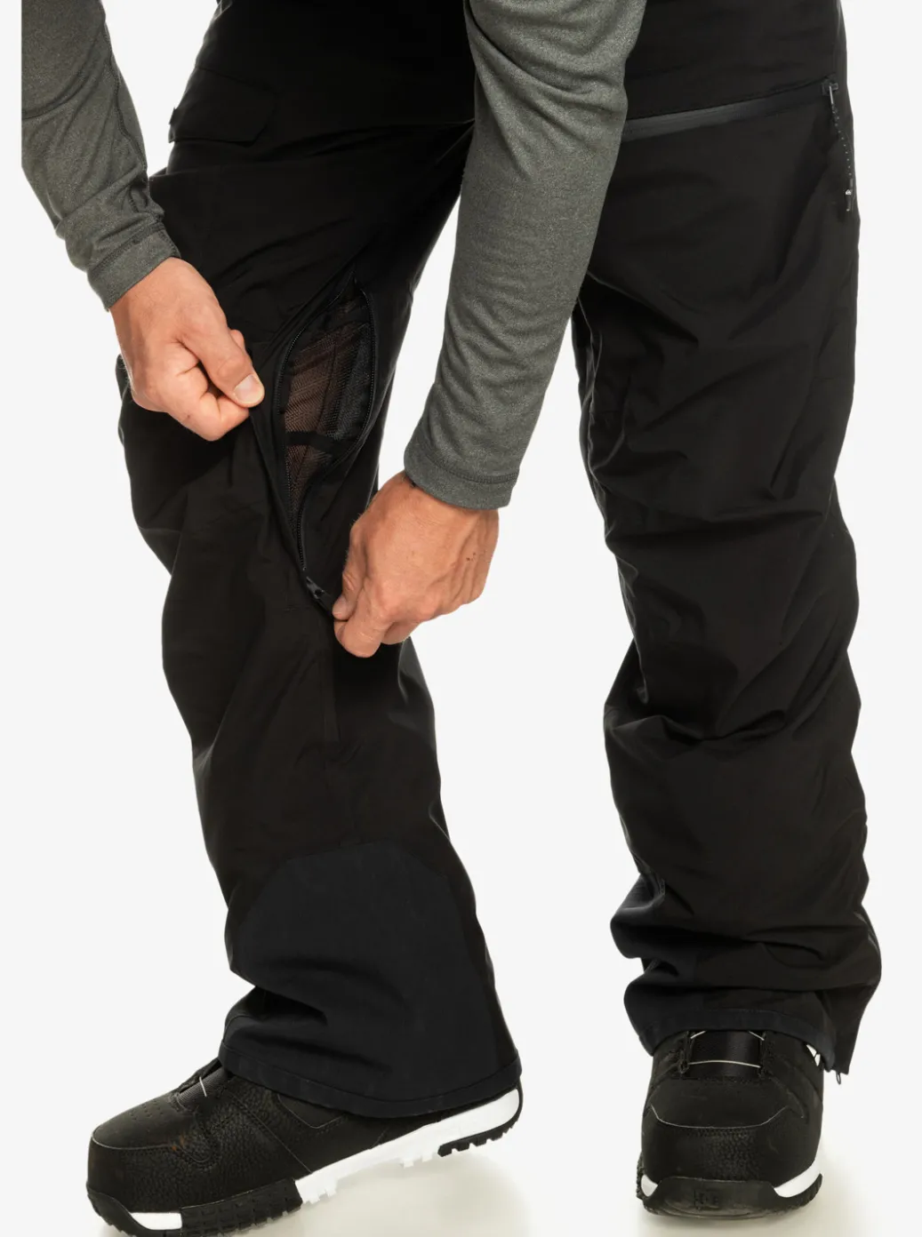 Shop Quiksilver Utility Shell Snow Pants True Black