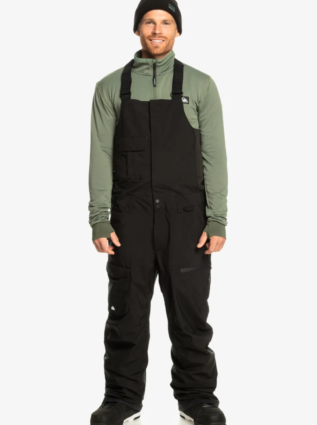 Fashion Quiksilver Utility Technical Snow Bib Pants True Black
