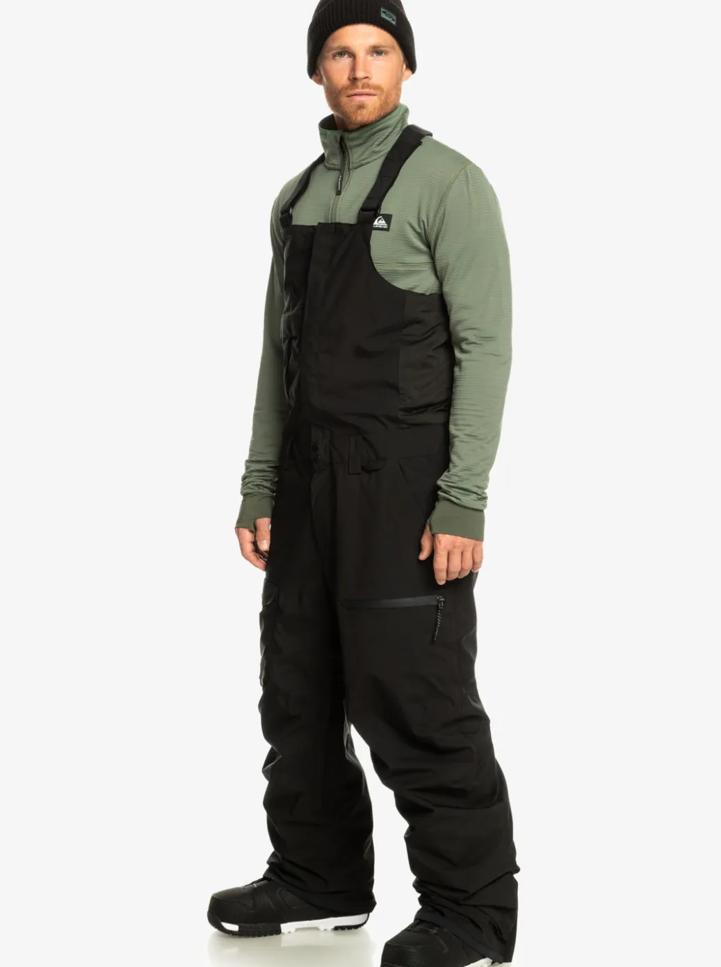 Fashion Quiksilver Utility Technical Snow Bib Pants True Black