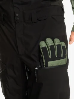 Fashion Quiksilver Utility Technical Snow Bib Pants True Black