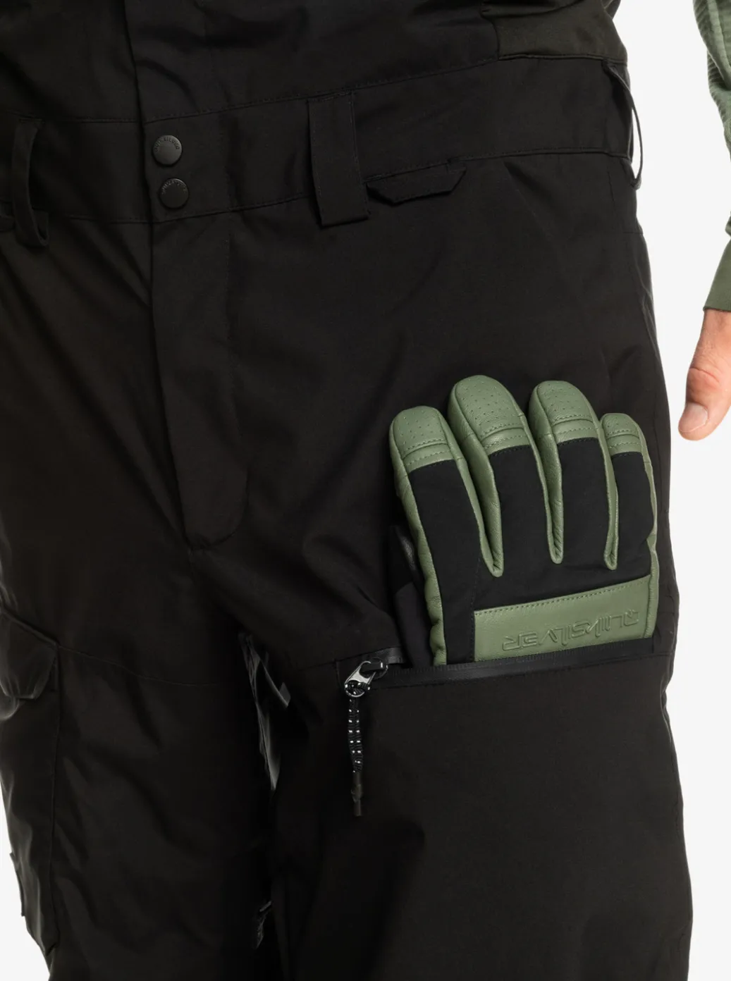 Fashion Quiksilver Utility Technical Snow Bib Pants True Black