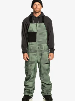Cheap Quiksilver Utility Technical Snow Bib Pants Break Off Laurel Wreath
