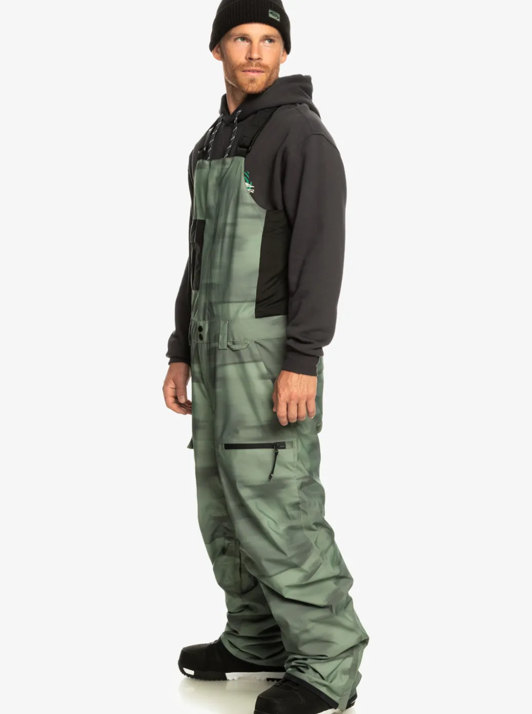Cheap Quiksilver Utility Technical Snow Bib Pants Break Off Laurel Wreath