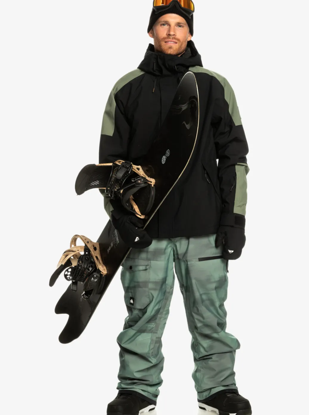 Cheap Quiksilver Utility Technical Snow Bib Pants Break Off Laurel Wreath