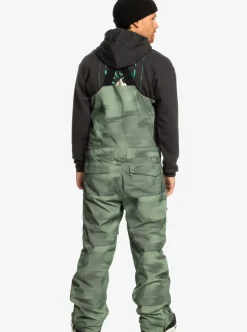 Cheap Quiksilver Utility Technical Snow Bib Pants Break Off Laurel Wreath